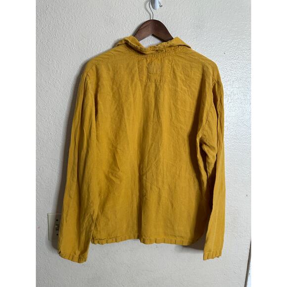 Moo 100% Linen Top and Pants Set Mustard Yellow Womans Medium - Picture 8 of 12